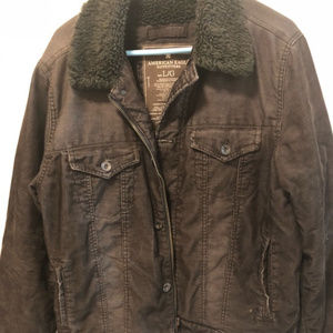 Brown corduroy jacket American eagle Large